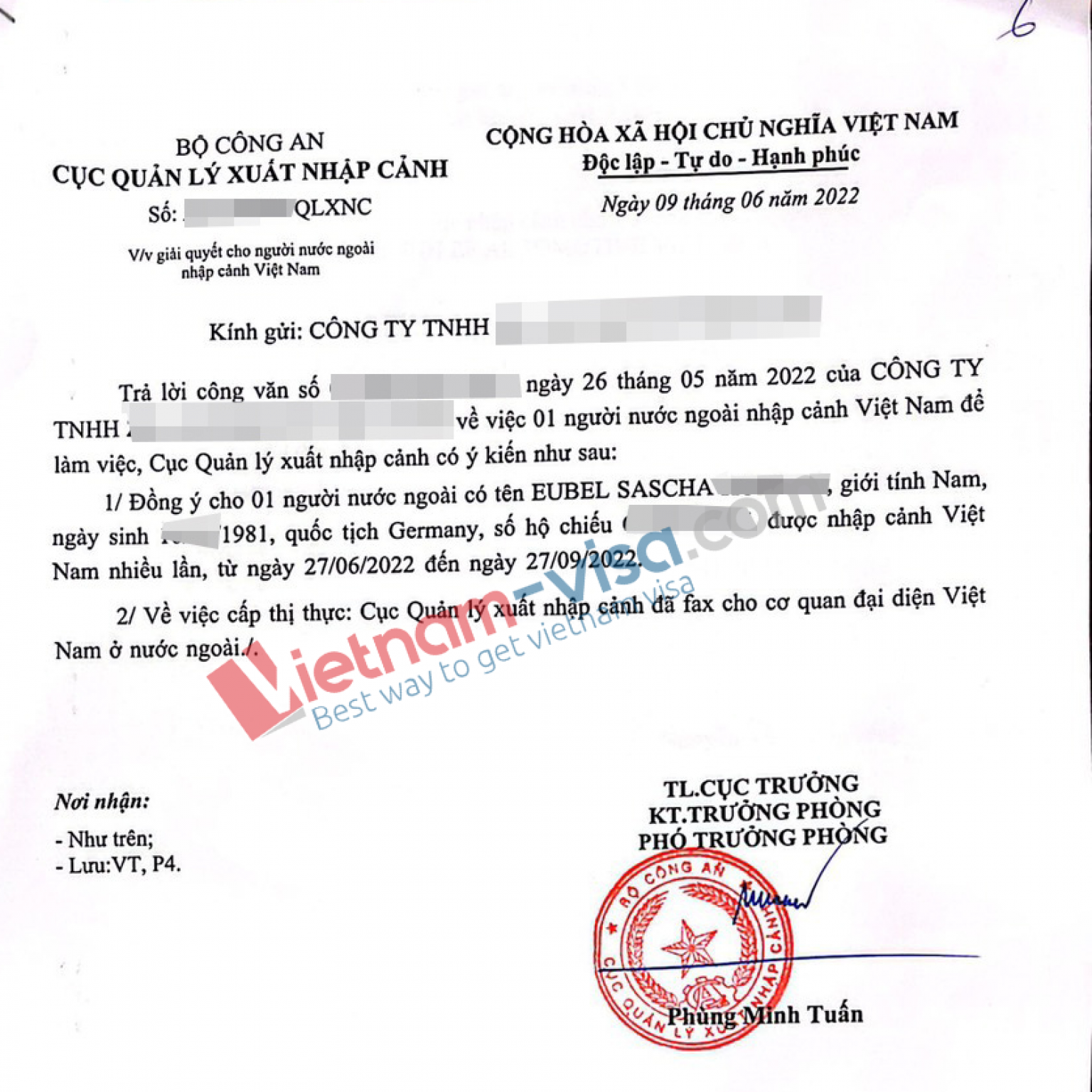 Vietnam Business Visa Application Fees Extension 2024 3001